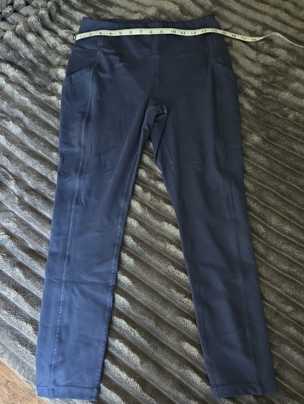 32° Navy High-Waist Cropped Workout Leggings